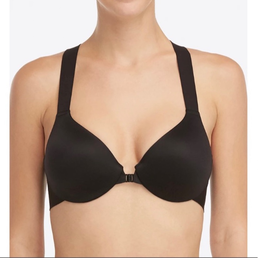 SPANX 34DD Bra-llelujah Logo Lightly Lined Racerback Bra Front-close Racerback